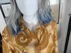 VTG 70s Women’s Button Up Shirt Union Made USA QUEEN CASUALS Size 13/14 Yellow