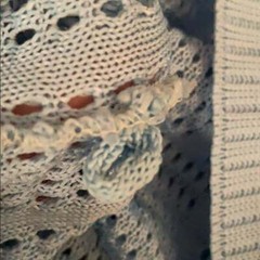 Vtg 60s Cintura baby blue polyester knit top