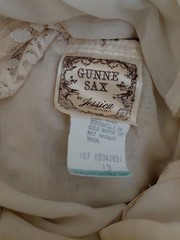 Gunne Sax Vintage 1970’s Cream Lace Wedding Dress Maxi Prarie Western Size 13
