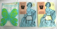 LOT of 3..VTG 1950’s..RAYON & COTTON..PANTIES..BLUE, YELLOW, WHITE..NEW NIP.sz S