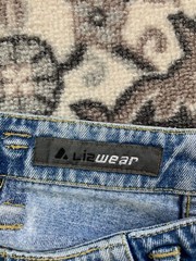 VINTAGE 1990s Y2K LizWear Denim Jean Mini Skirt SIZE 10 Mom Retro Cotton Pockets