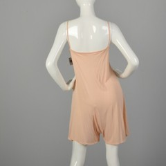 Medium 1930s Teddy Pink Step-in Vintage Slip Lingerie Boudoir Deadstock Knit