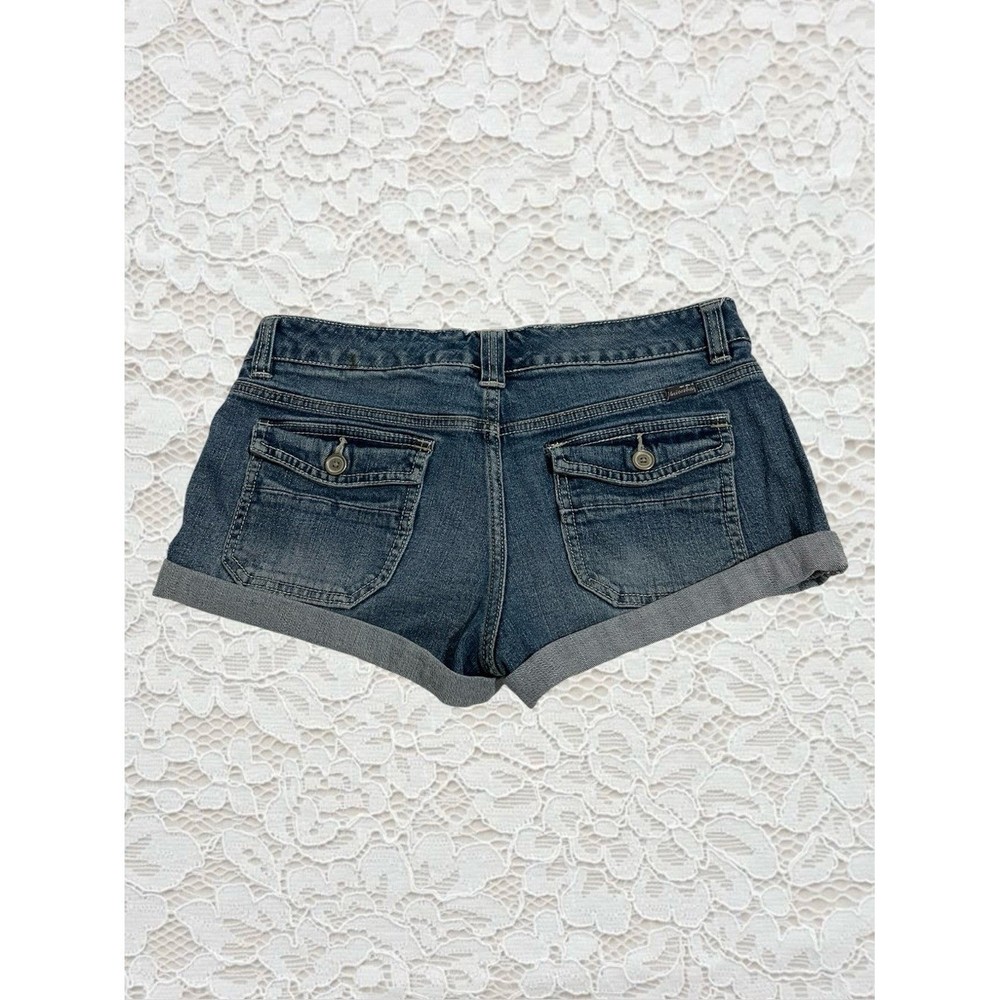 vintage union bay low rise butt pocket denim mini shorts