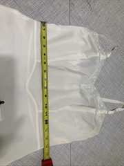 Vtg 50s 60s Barbizon Ariel Tafredda Full Slip White Taffeta Side Zip Fits XS/S