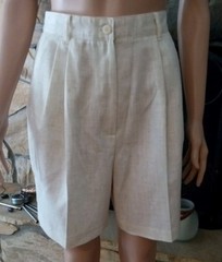 WOMEN’S VINTAGE waist 26″ SAG HARBOR BEIGE SHORTS SZ 6 P. POLYESTER RAYON LINEN