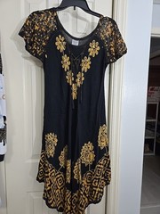 Beautiful Royal Moda Dress Embroidered Boho Size M/L SEE MEASUREMENTS VTG