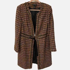 Vtg Lane Bryant Jacket Coat Women’s Sz 18 Tweed Boucle Woven Hong Kong