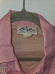 Vintage 70’s Phil Rose Pink And Lace Western Blouse. 13/14