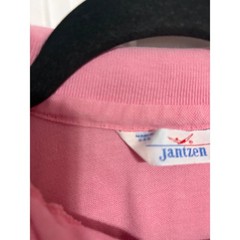 Jantzen Polo Top Vintage Preppy Pink Sleeveless Gold Crest L 80s 90s Aesthetic