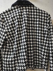 Vintage Pine Cove Houndstooth Jacket Zip-up Women’s 8 Fuzzy Collar Y2K 90s Clean