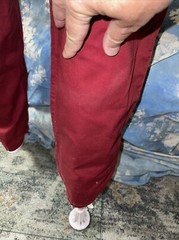 Women’s Vtg 1970s 80s Dee Cee Carpenter Jeans Pants Burgundy 27 Wst 38 H 32.5 In