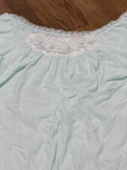 Vintage Erica Loren Light Mint Green Nightgown Long Sleeve Size Large