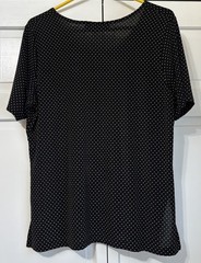 Vintage Dressbarn Maxi Skirt & Shirt Set Women’s Black & White Polka Dot Medium
