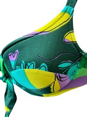 Vtg 60’s 70’s MOD Swimsuit Bikini Accentuette 2Kini Push Up Bra Fully Lined