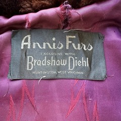 Vintage Annis Furs Brown Sheared Fur Coat Bradshaw Diehl 1950s Rare
