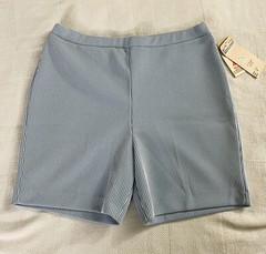 Vintage NWT Queen Casuals Polyester Striped Shorts Elastic Waist Stretch NEW NOS