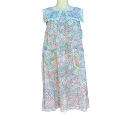 Willow Creek Vintage 2 Pc Prairie Dress Set M Blue Pink Floral Lace Cottagecore