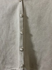 Vintage Ann Taylor Silk Blend V-Neck Button-up 3/4-Sleeve Cardigan, Tan XS