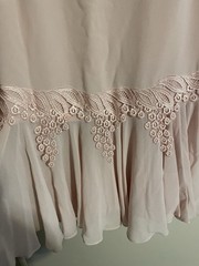 Casadei Women’s Drop Waist Dress Baby Pink Size 6 Lace Sleeveless 90’s 1990 Cute