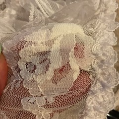 Vintage E. Bole High Cut Lace Teddy Lingerie Size Medium Ruffles, Bridal