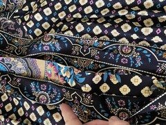 Vintage Floral Paisley Lady Carol Rayon Button Down Shirt Dress USA 16 NOS Boho