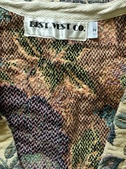 Vintage 90s Grandma’s Tapestry Rose Garden Waistcoat Cottagecore Woven Vest M/L