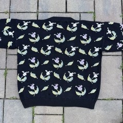 Vintage Peruvian Connection Cardigan Sweater Floral Art To Wear Women’s XL READ