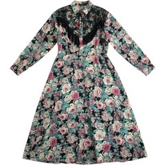 Vintage Panhandle Slim Floral Western Maxi Dress Fringe Pearl Snap Prairiecore