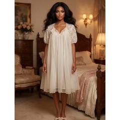 Vintage 60s Vanity Fair 2 Piece Peignoir Set Women’s M Sheer Lace Nightgown Robe