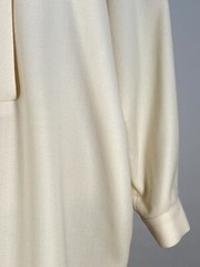 Vintage 1980’s Ivory wool crepe oversize shirt dress by SANDRA OW-WING for NR1