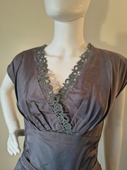 Vintage 50’s Parness Feinstein 2pc Purple Sharkskin Taffeta Cocktail Dress