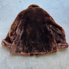 Vintage Annis Furs Brown Sheared Fur Coat Bradshaw Diehl 1950s Rare