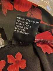 Vintage Requirements Floral Maxi Skirt Black Red Grunge 90s Y2K Size Small Boho