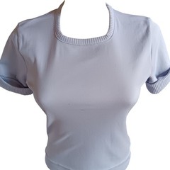 Vintage women’s Small T-shirt Top Double Knit Lilac Purple 1970’s Disco Japan