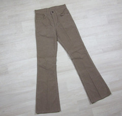 Vintage 1970s Levi’s 646 Corduroy Flare Pants (26×31) Bell Bottom Beige Unisex