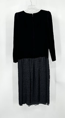 LANZ ORIGINALS dress black 12 cocktail dark romantic gothic midi vintage 80s