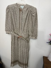 Vintage Lady Carol Petites Dress Sz 6 Midi Belted Secretary Modest Retro USA