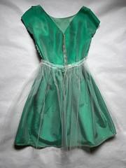Vintage 50’s Harry Keizer Mint Green Fit Flare Short Sleeve Dress Size 10