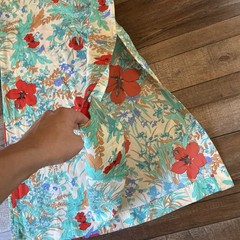 70s VTG Nalii Honolulu Halter Maxi Dress Floral Tropical Hawaiian Size S #61E7