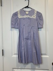 Vtg Laura Ashley Mother & Child Set Dresses Lace Cottage Core 80s Sz 8 Kids 6yrs
