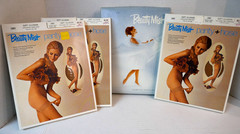 Vintage 3 Pair In Original Box Beauty Mist Panty + Hose Stockings With Panty