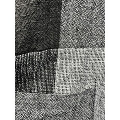 Vtg Sangam Womens L Cotton Lagenlook Artsy Minimalist Gray Black Batwing Jacket
