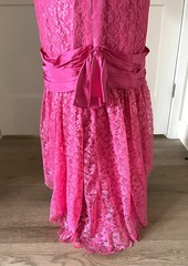 Vintage ILGWU Lace Overlay Dress, Sz 18, Special Occasion, Party, Statement