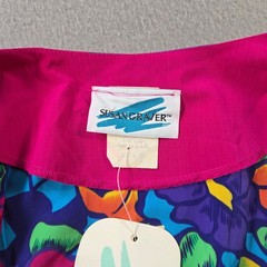 Vintage Susan Gaver Robe Womens 3XL NEW Floral Open Front Kimono Art Made in USA