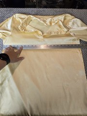 Natori Nightgown Tunic Top Medium M Vintage Pale Yellow Polyester Satin Chemise