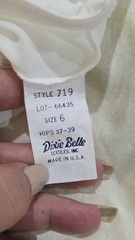 Vintage Dixie Belle Semi Sheer Nylon Brief Underwear/Panties Size 6 Hips 37-39