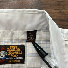 Vintage Kenny Rogers Western Collection Karman Plaid Pearl Snap Shirt Size 13/14