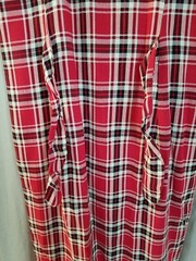 MISTY LANE ILGWU Union Label Red Black White PLAID Midi DRESSS Vtg 80s Sz 4