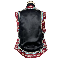 Vintage 1960s Magnolia Chinese Silk Butterfly Embroidered Vest
