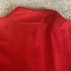 Vintage Texsheen Long Sleeve Maxi Red Dressing Gown Button Robe Small